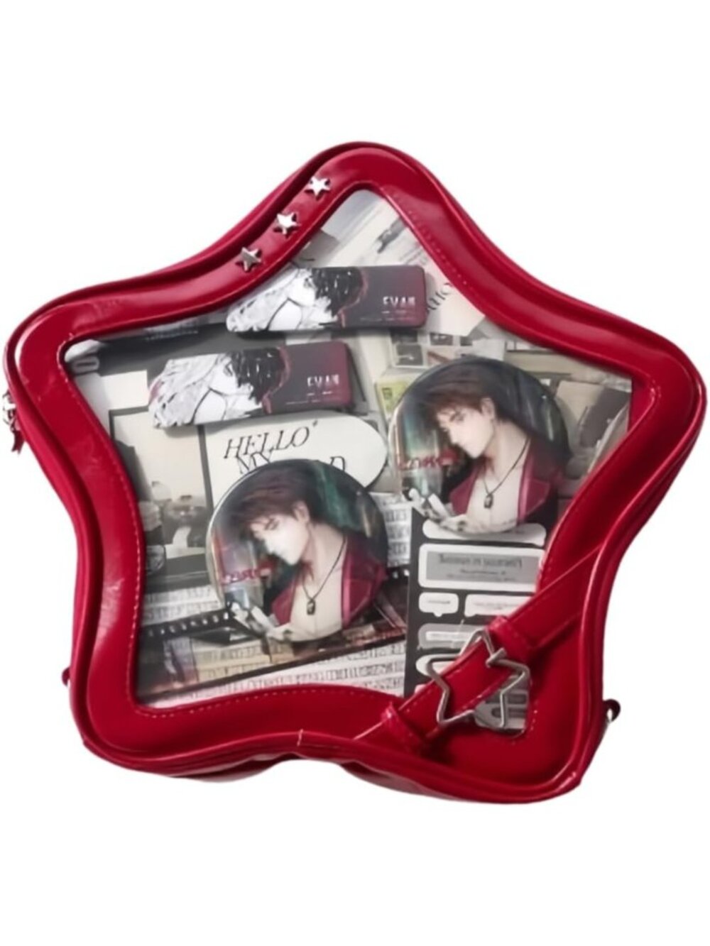 Chic Single Shoulder Crossbody Bag for Women - Ita Bag with Insert Pins, Red